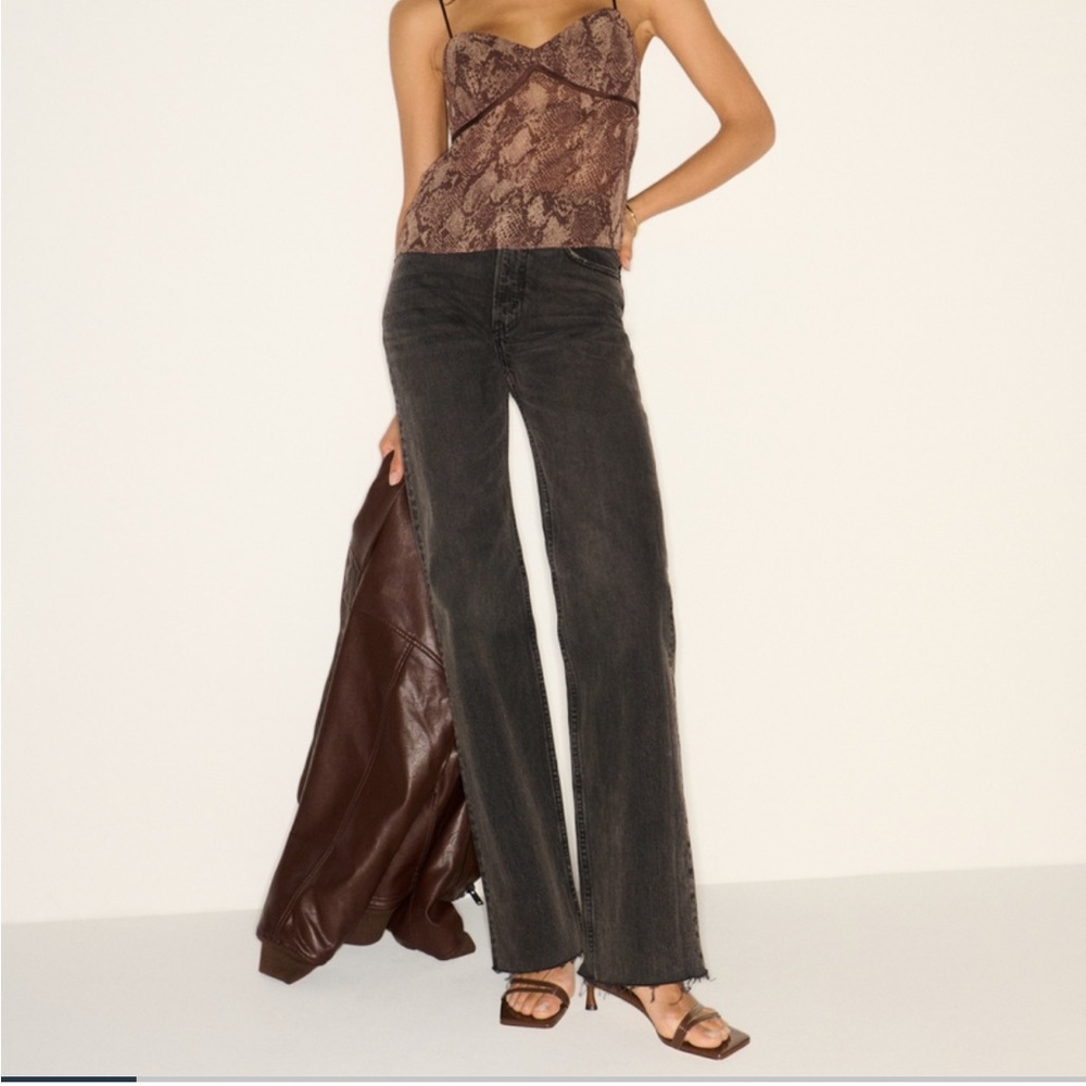 Abercrombie & Fitch High Rise 90s Relaxed Jean - Black 34L